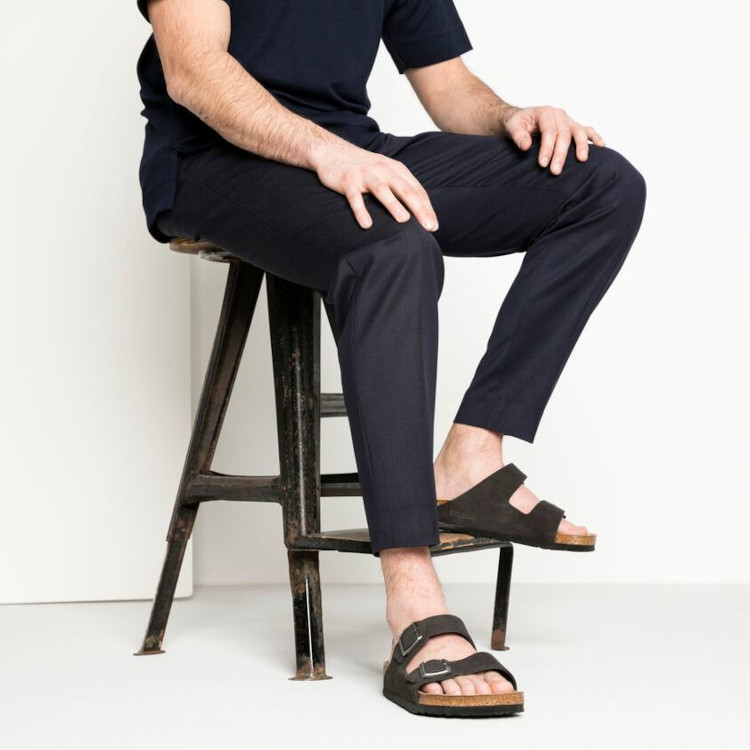 Birkenstock Arizona SFB Suede Sandal | Velvet Grey | Reg Width - Men’s (0552321) - Image 3